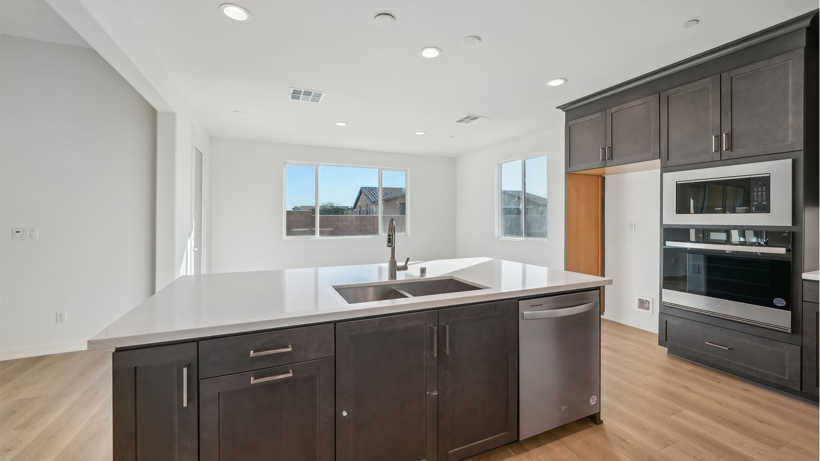 Open-concept kitchen area