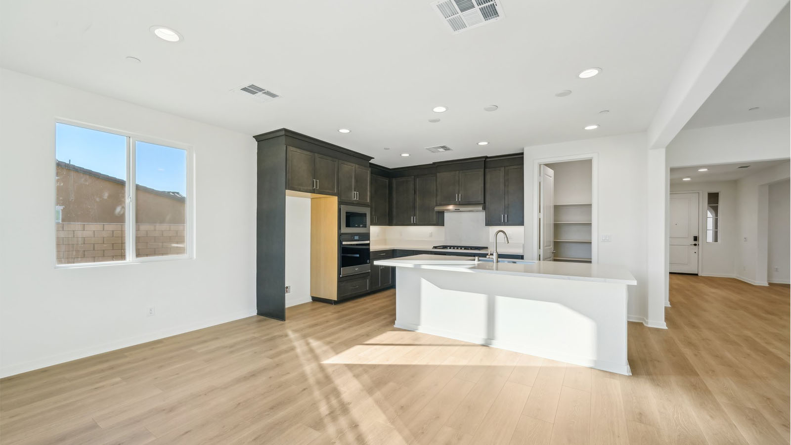 Open-concept kitchen area