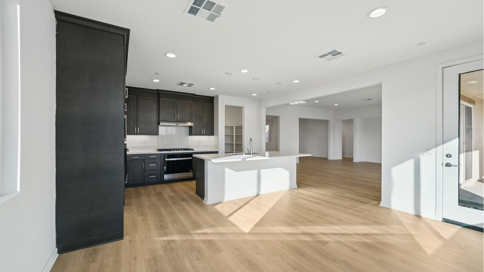 Open-concept kitchen area