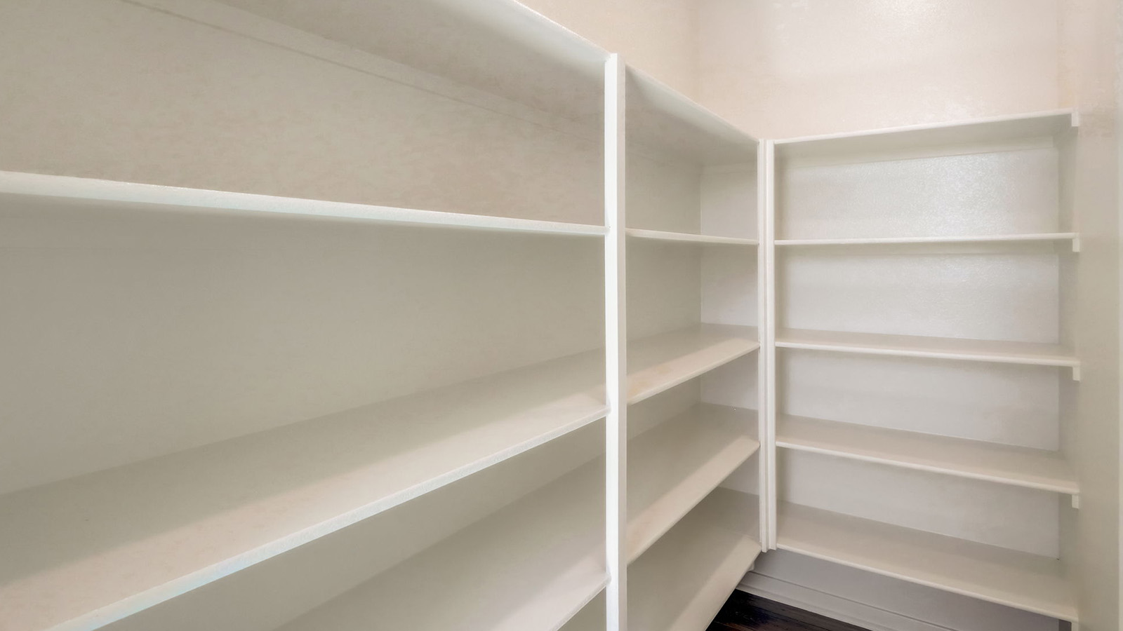 Spacious walk-in pantry