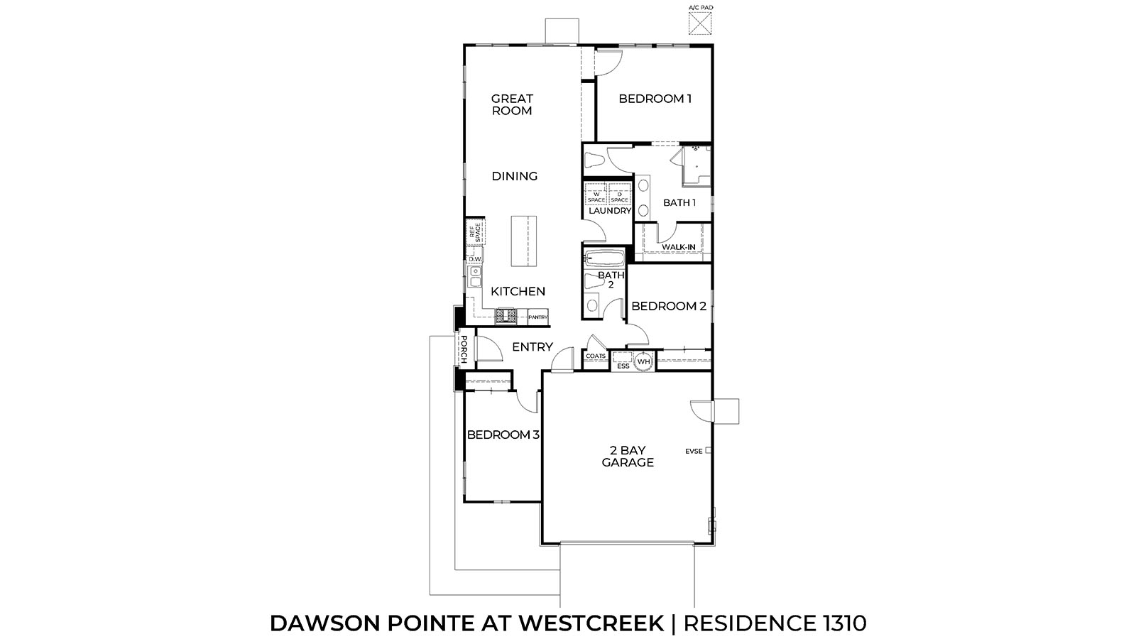1,310 sq. ft. floorplan
