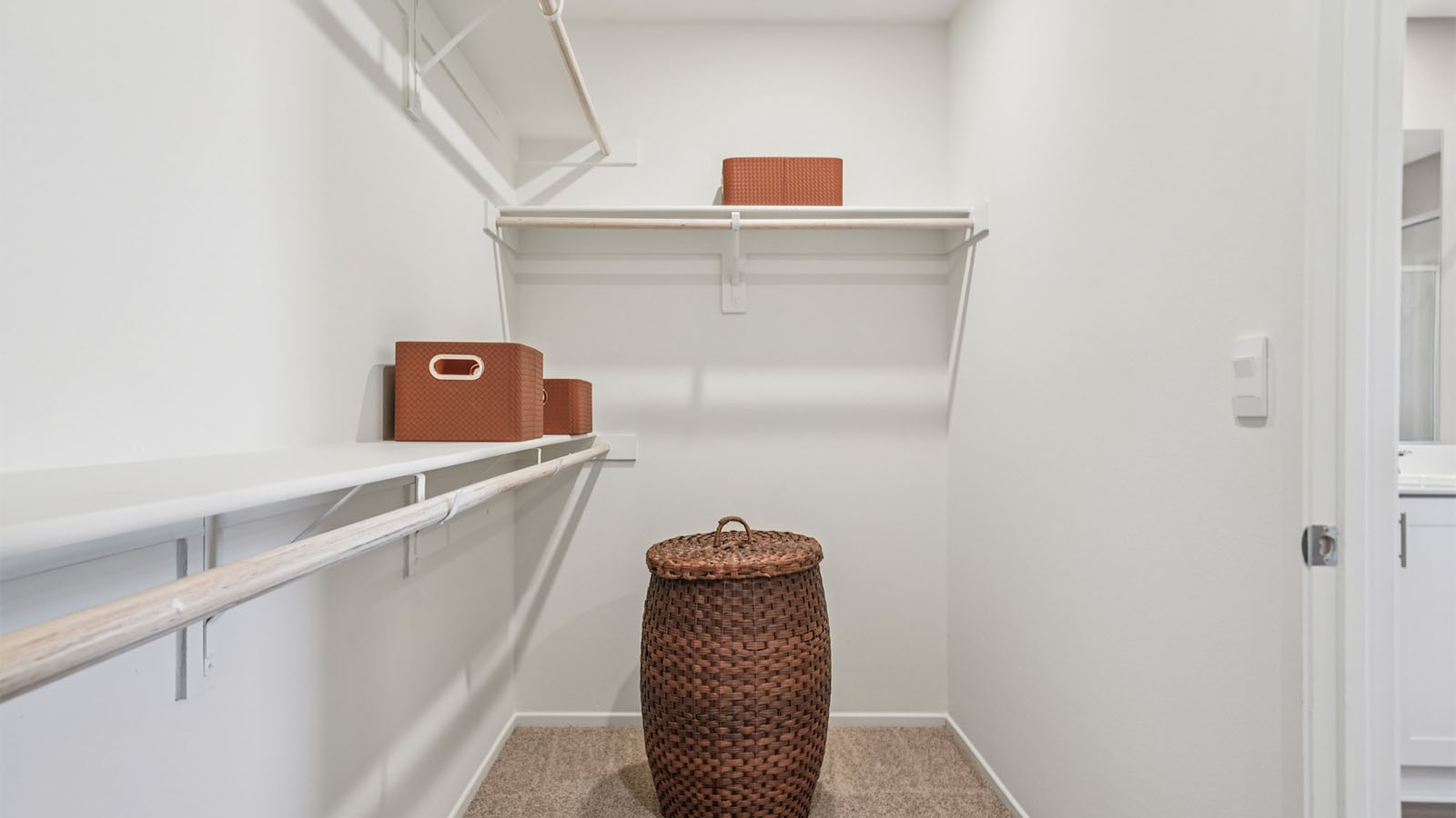 Spacious walk-in closet