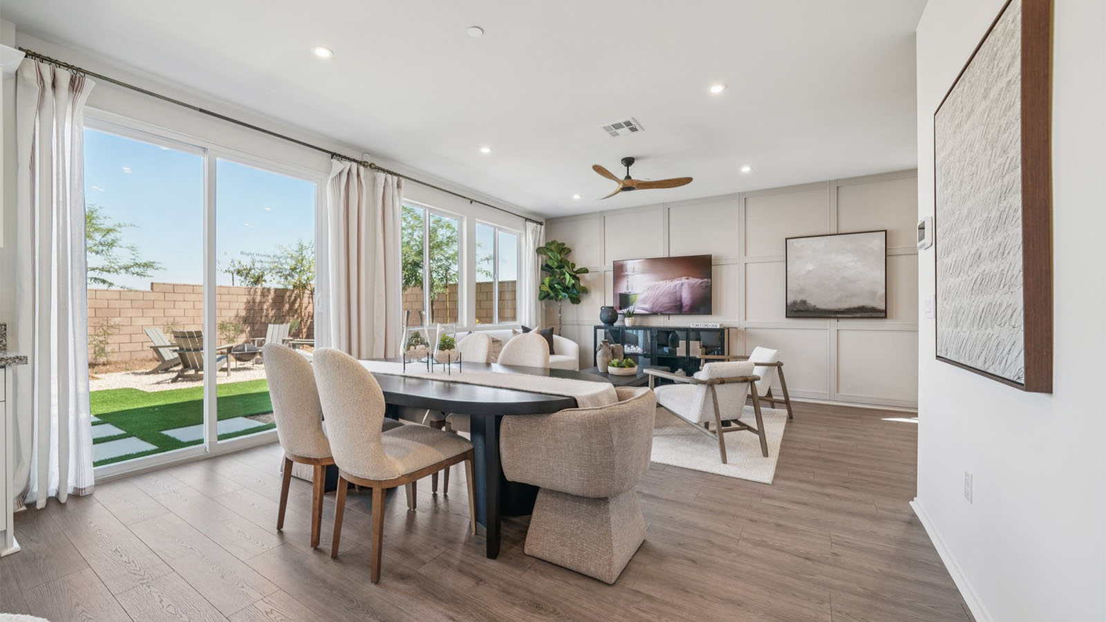 Spacious open-concept dining room and great room