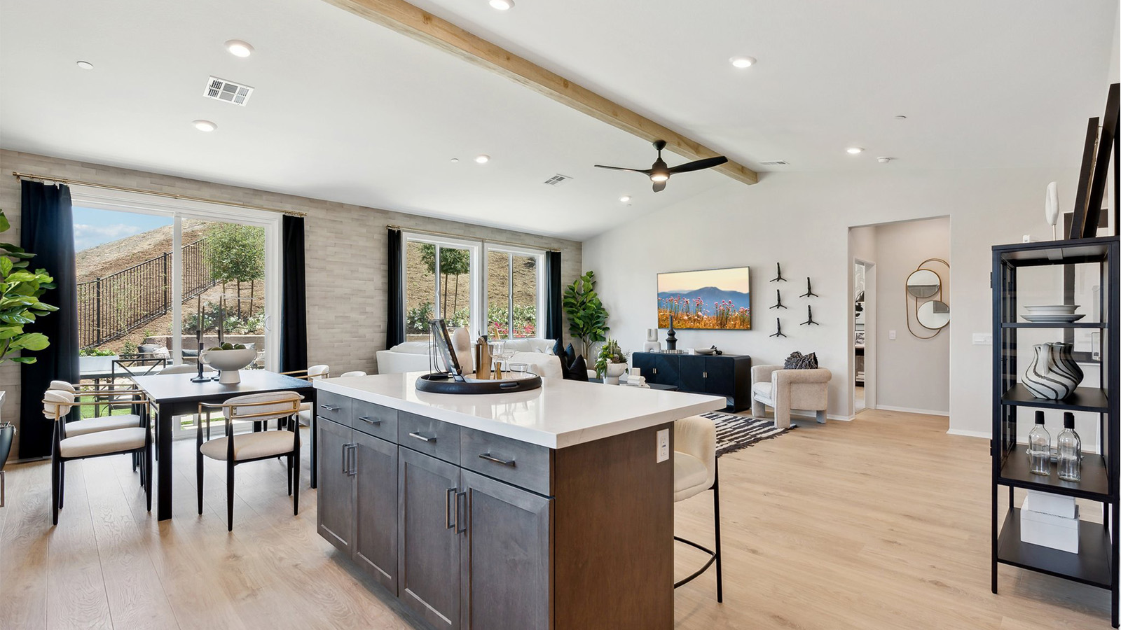 Open-concept kitchen and great room