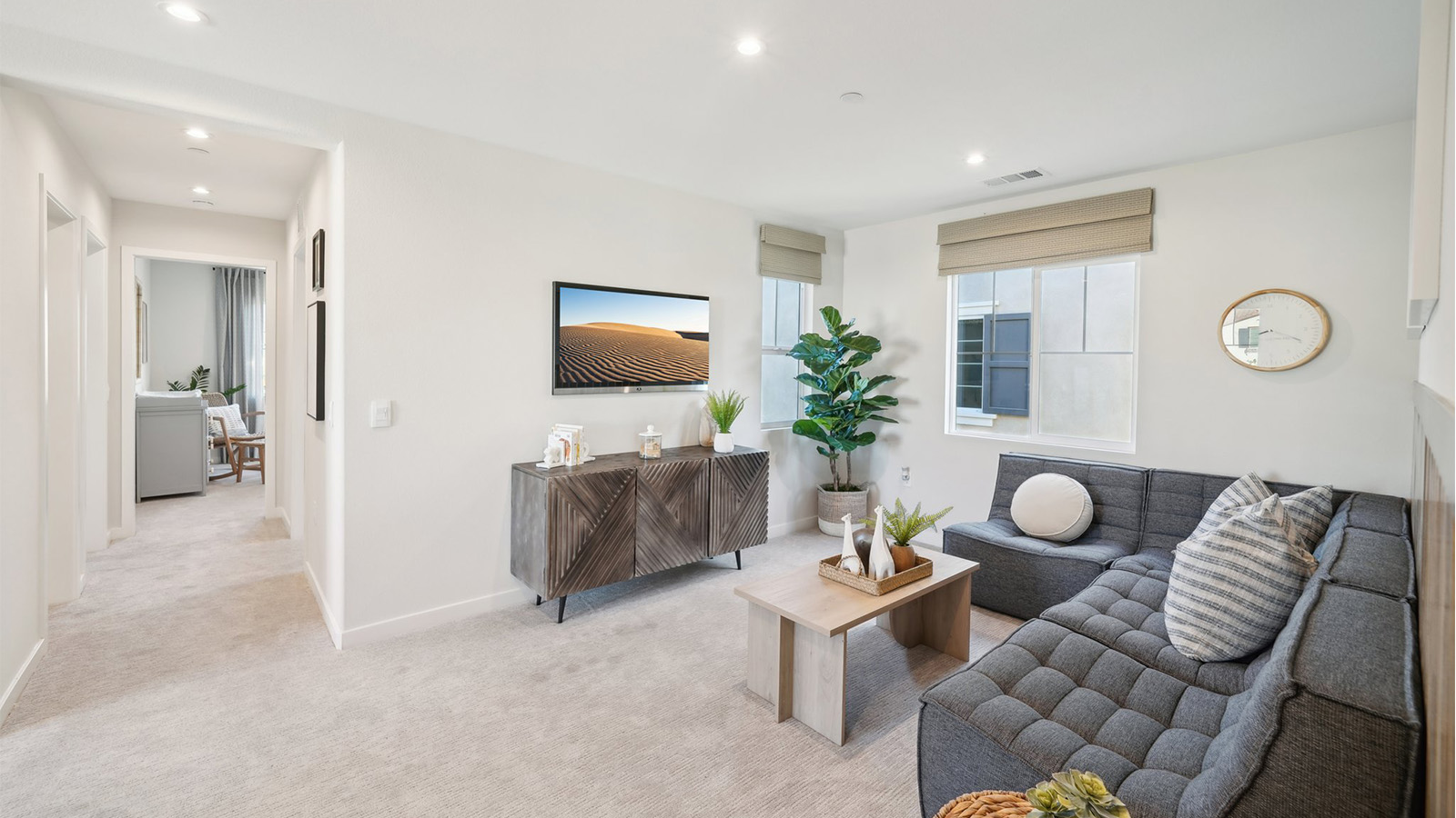 Spacious loft with carpet