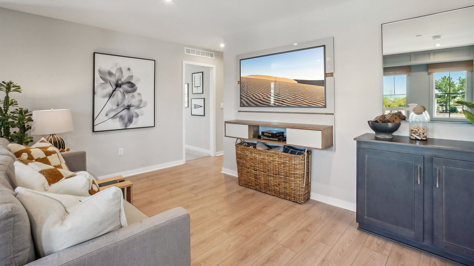 Loft with laminate flooring