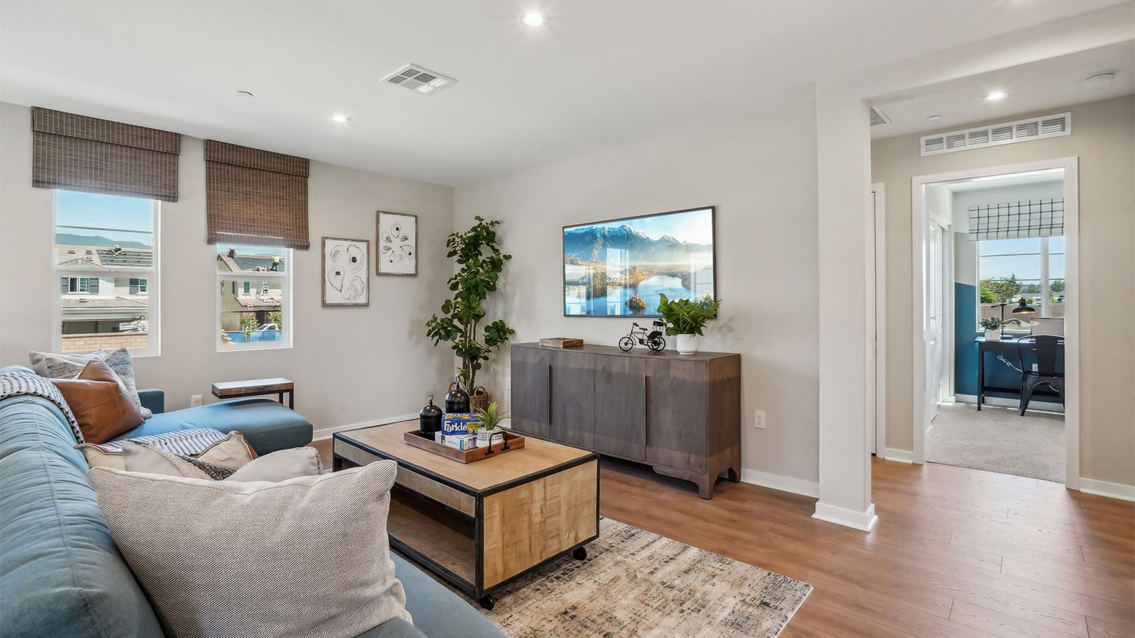Oversized loft with laminate flooring