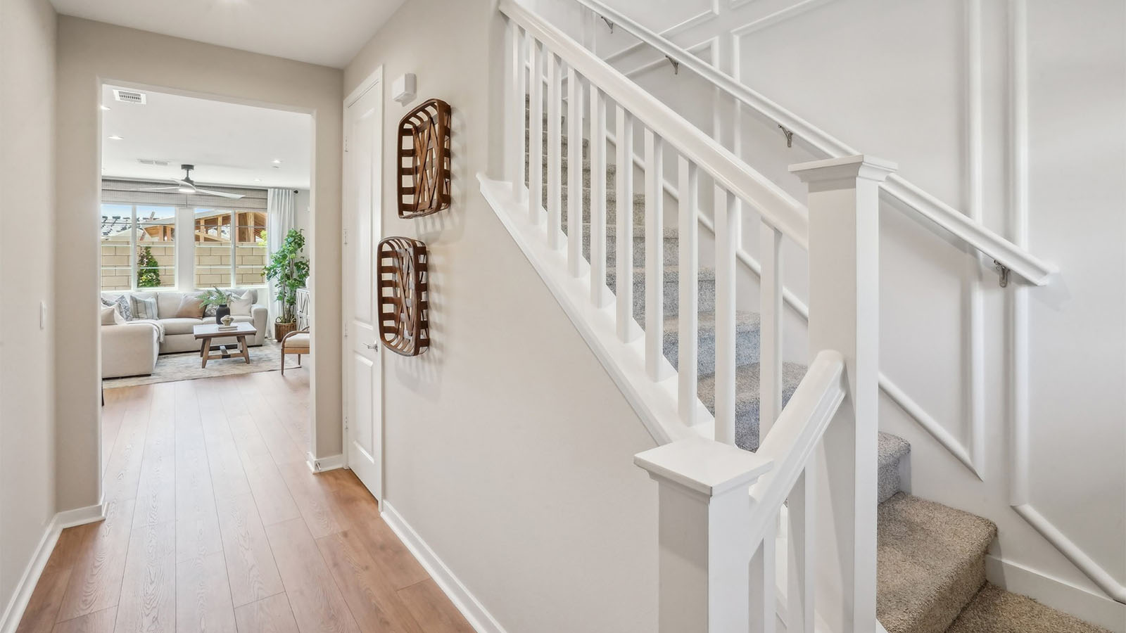 Entry with open stairs