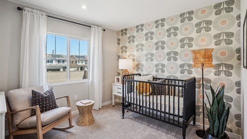 Nursery with accent wall
