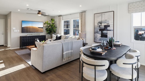 Spacious open-concept dining room and great room