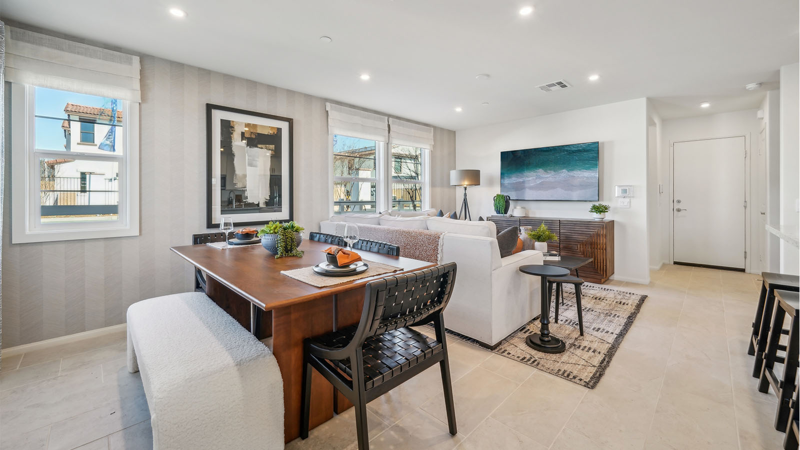 Spacious dining room and great room