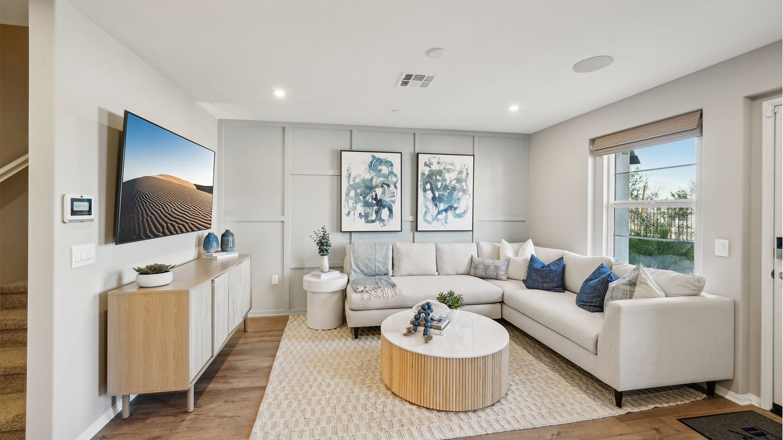 Open-concept great room area