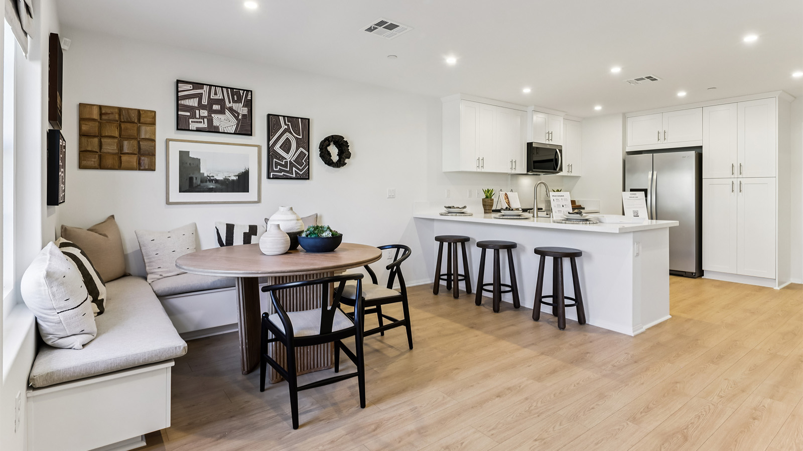 Open-concept great room and kitchen