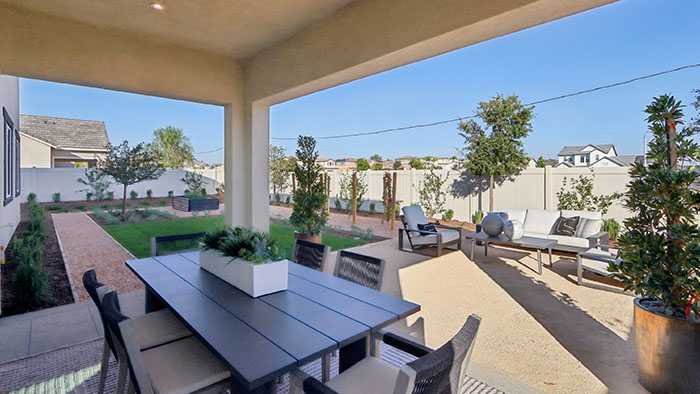 Exterior back patio
