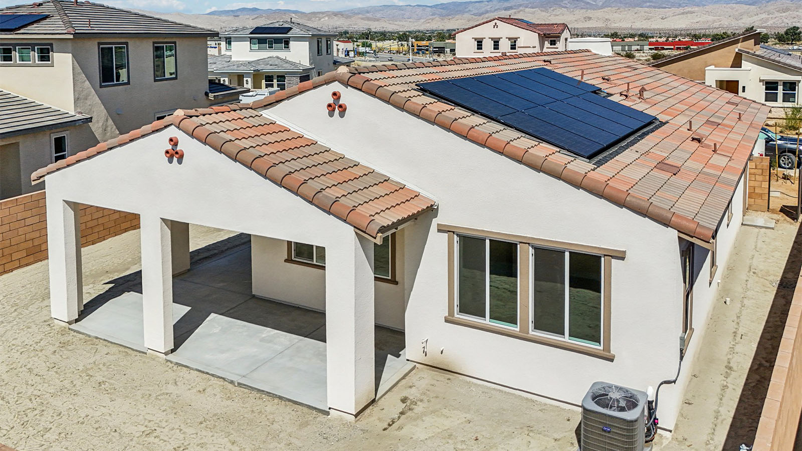 Ariel view of backyard