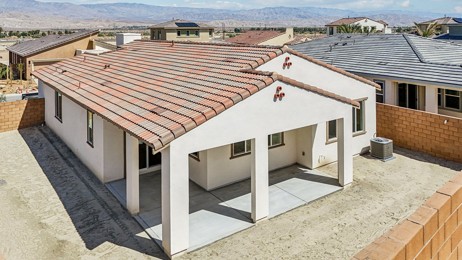 Ariel view of backyard