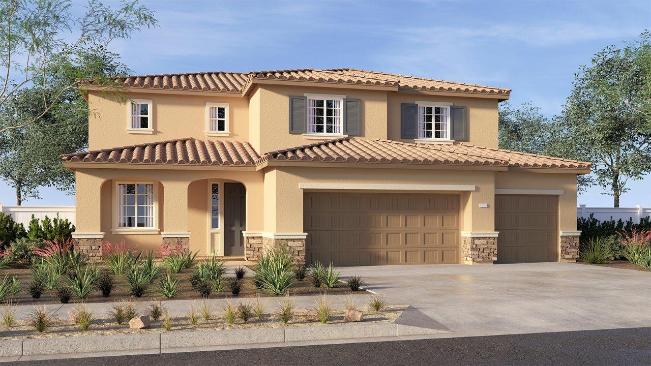 Residence 3015 rendering with Tuscan elevation