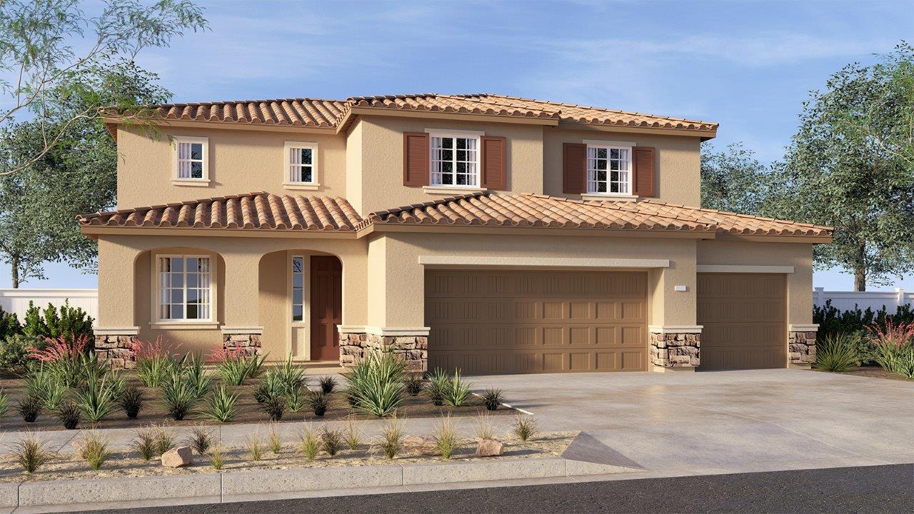 Residence 3015 rendering with Tuscan elevation