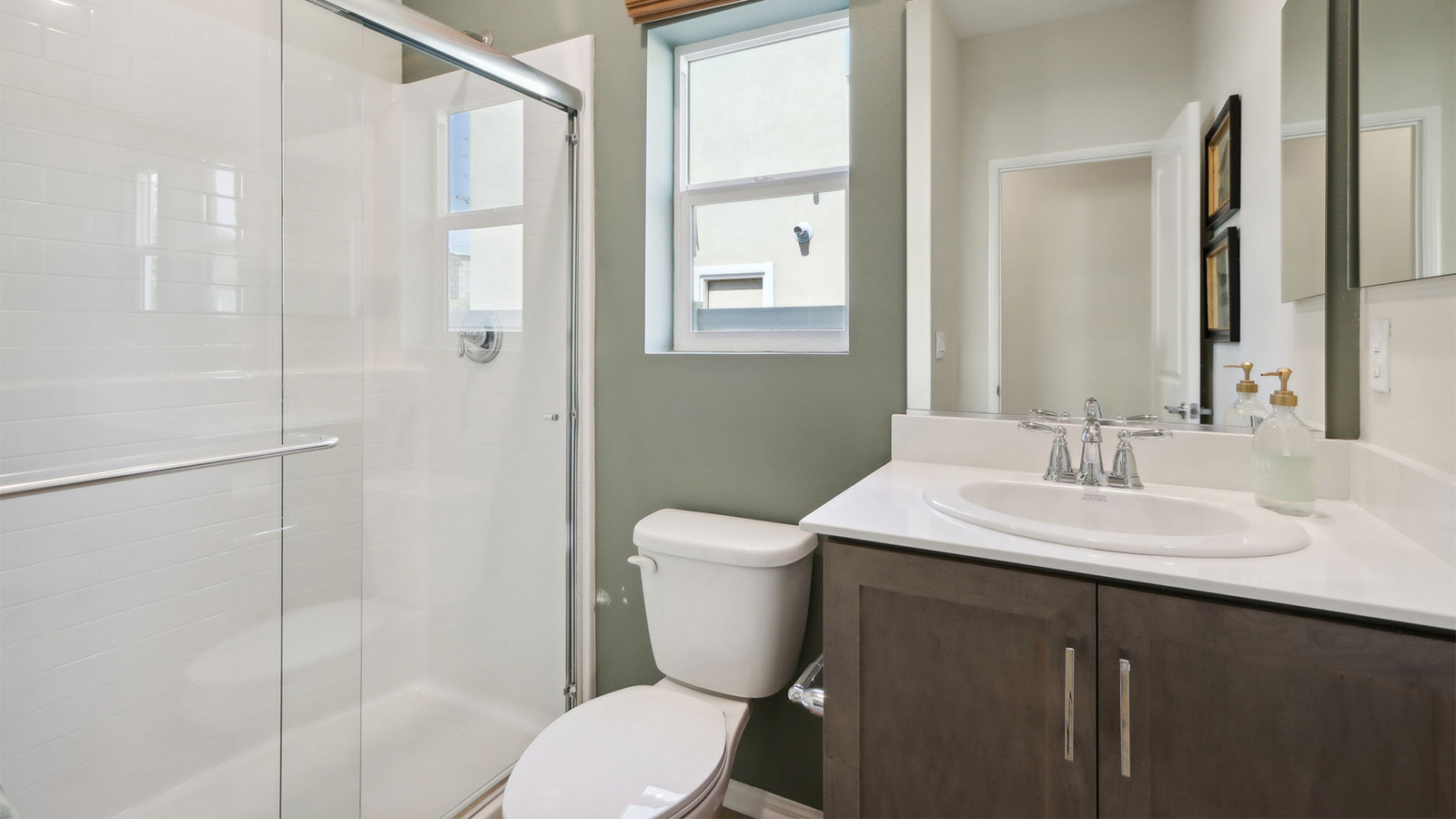 Bathroom with dual vanity