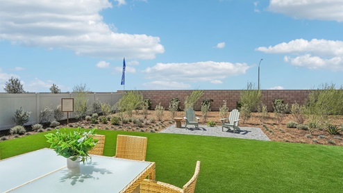 Backyard with patio seating
