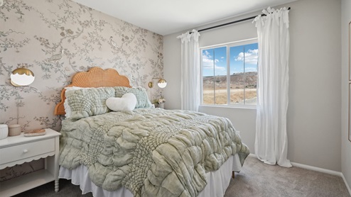 Bedroom with large window