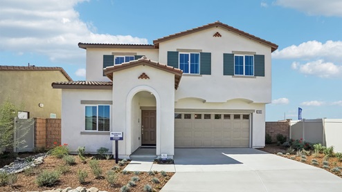 Exterior of a 2-story home with a covered entry