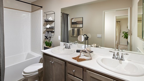 Bathroom with double sinks