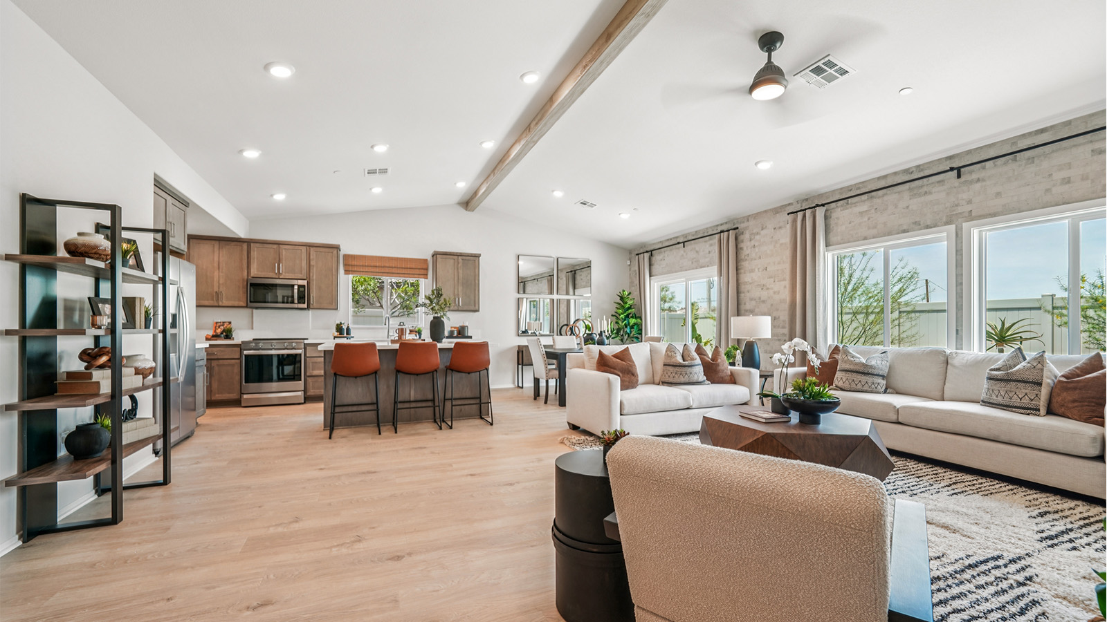 Spacious open floorplan with seamless flow from kitchen to great room