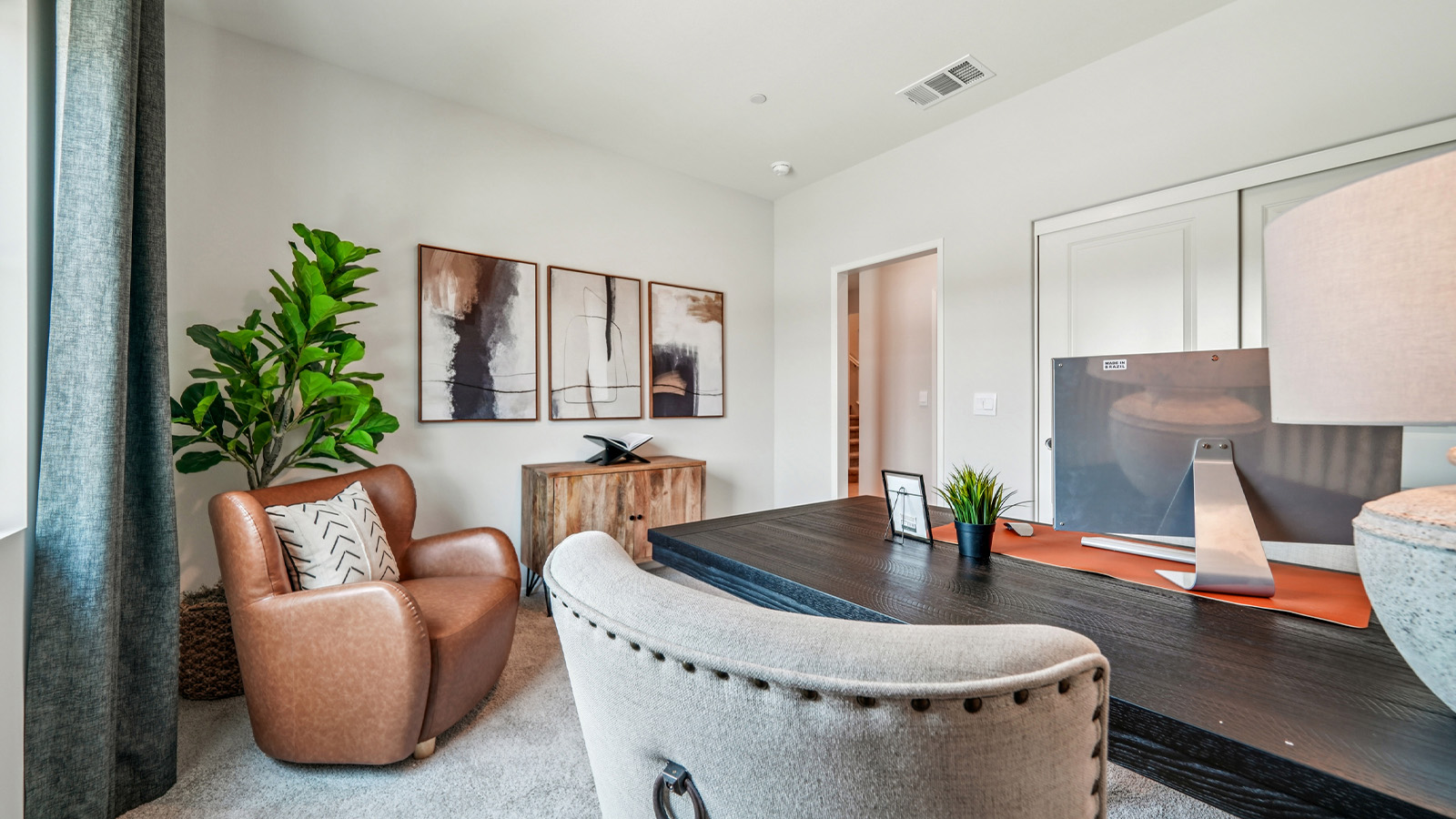 Bedroom designed as an office