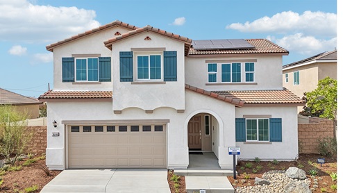 Exterior of Residence 2537, two-story home with covered entry