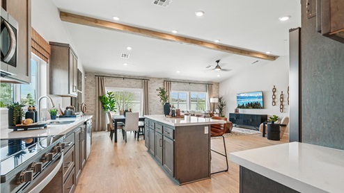 Spacious kitchen with island