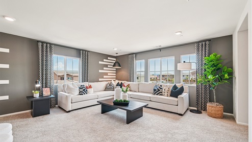 Spacious loft designed as game room