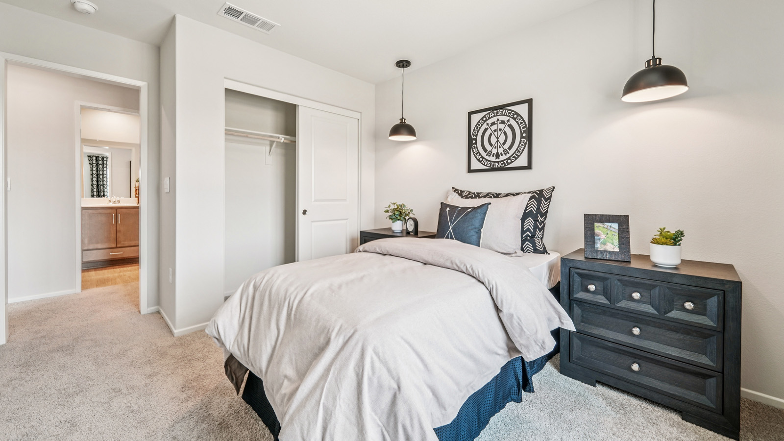 secondary bedroom with full bed