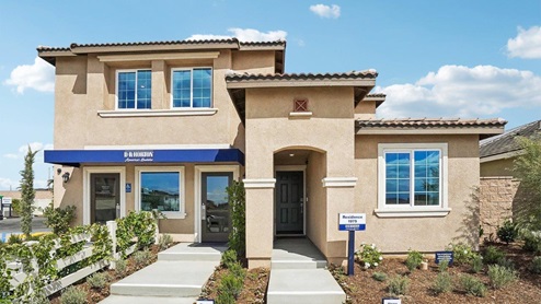 Exterior of a two-story home