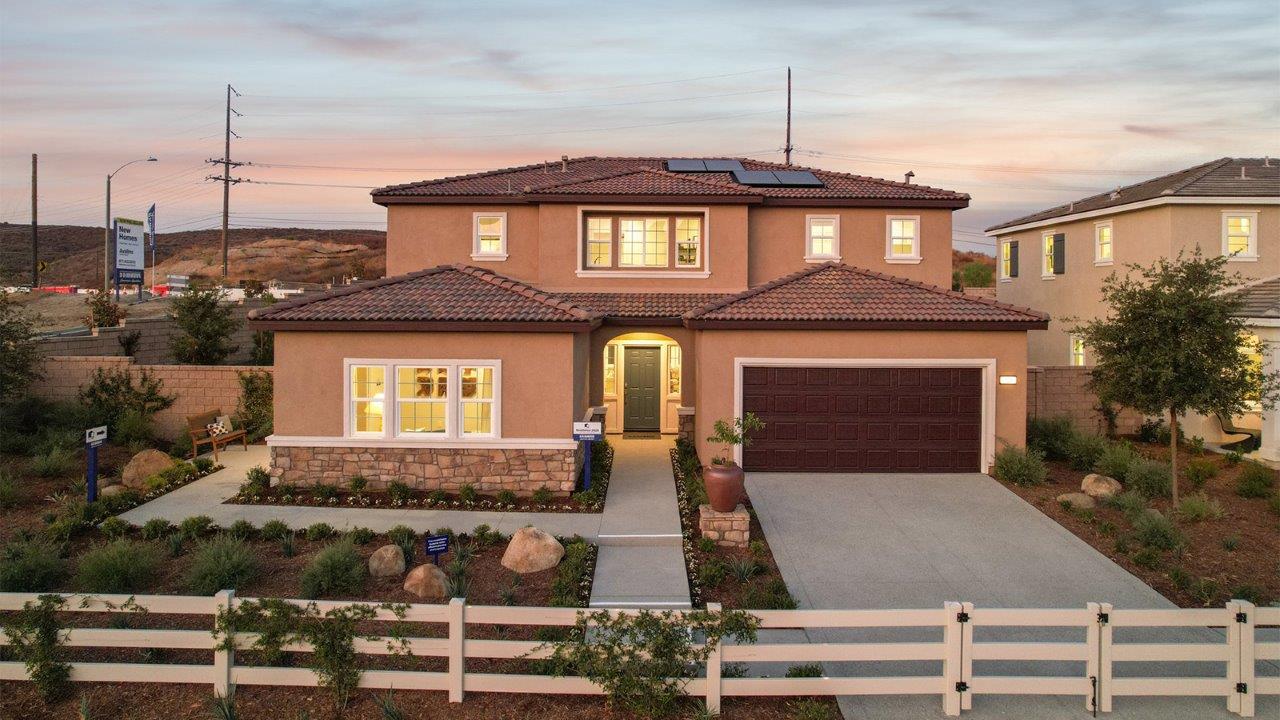 Exterior of a two-story home