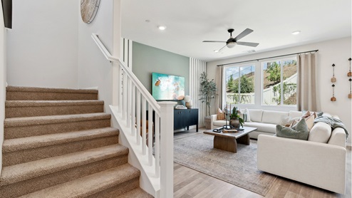 Entry way leading to great room