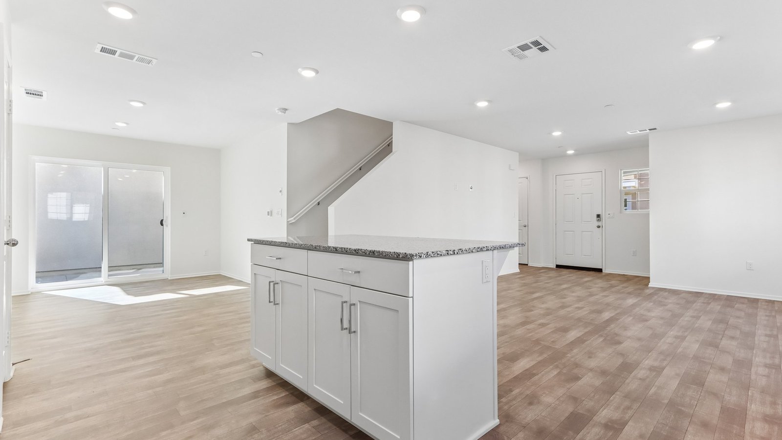 kitchen with white cabinets and stainless sleet appliances