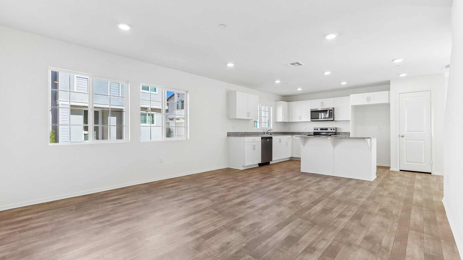 Open concept great room and kitchen