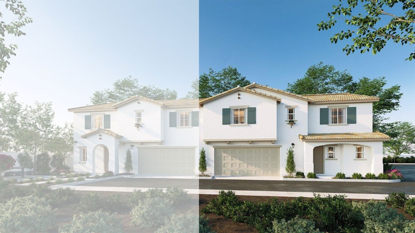 Residence 1807 rendering with Santa Barbara elevation