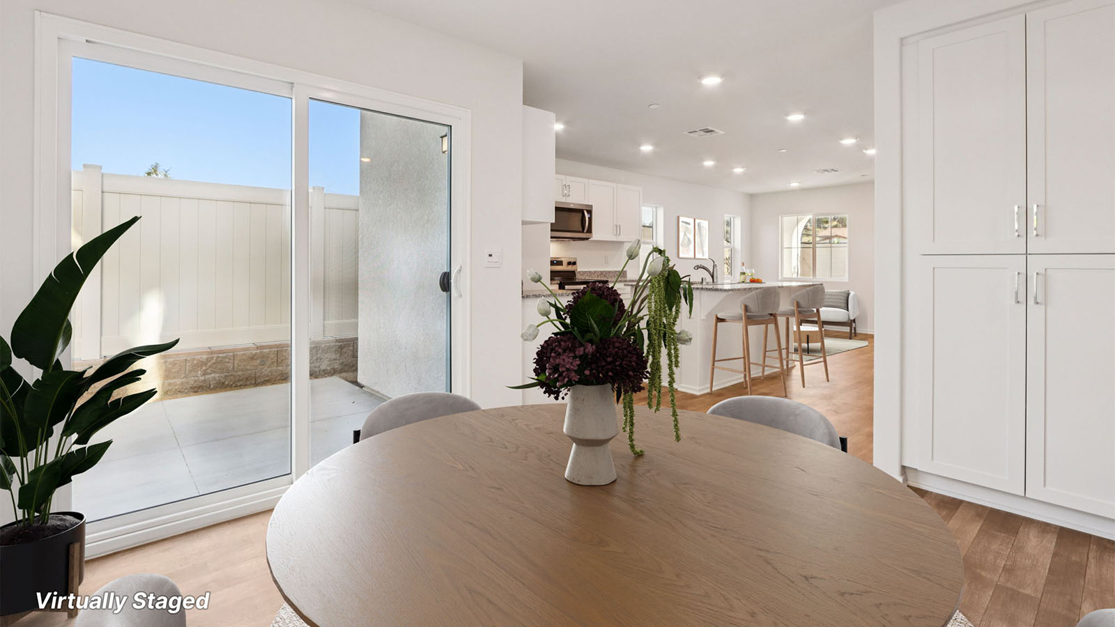 Dining room staged