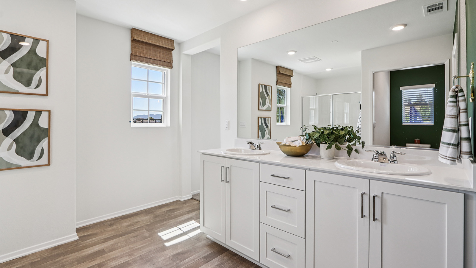 Primary bathroom with double sinks