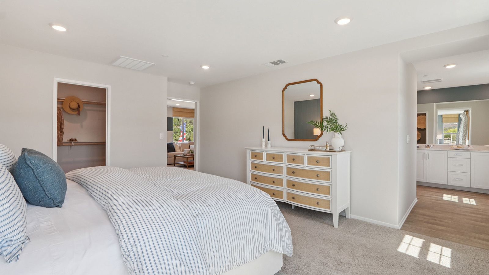 Spacious primary bedroom