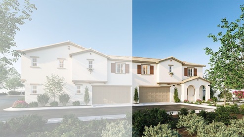 Residence 1900 rendering with Santa Barbara elevation