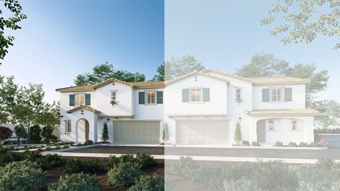 Residence 2009 rendering with Santa Barbara elevation