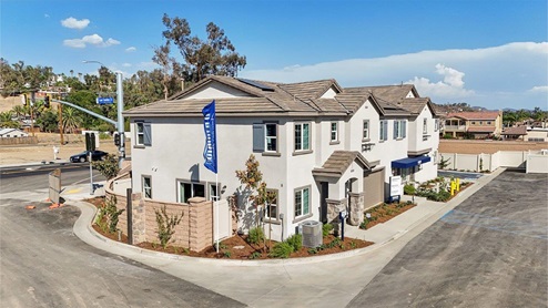 Exterior of duplex homes