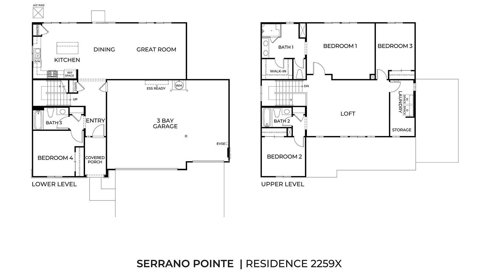 Residence 2259 floorplan with a 3-car garage