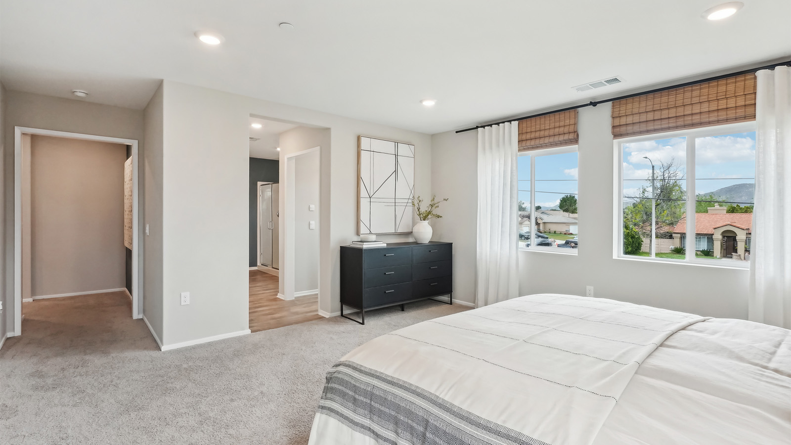 Spacious primary bedroom