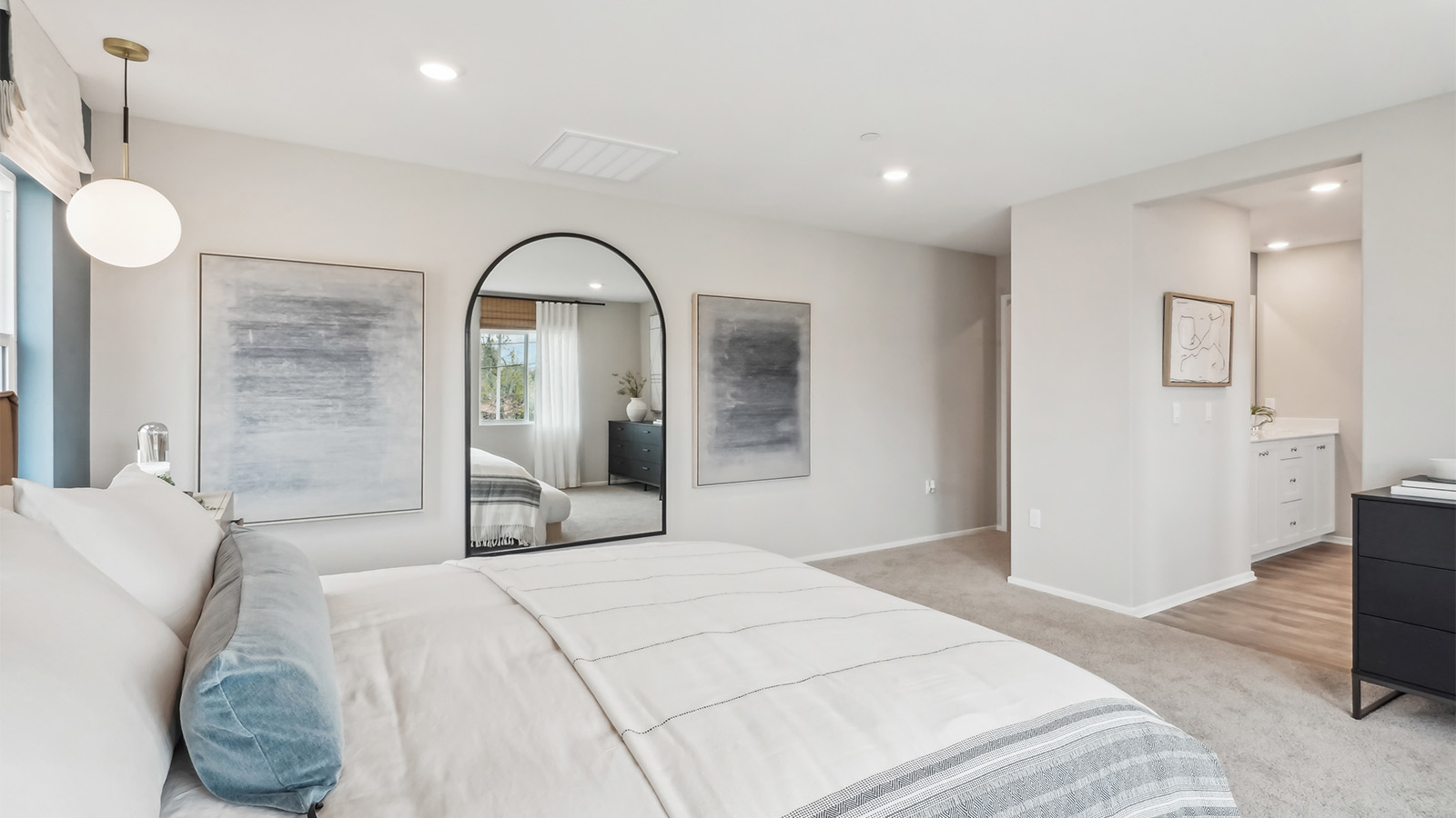 Spacious primary bedroom