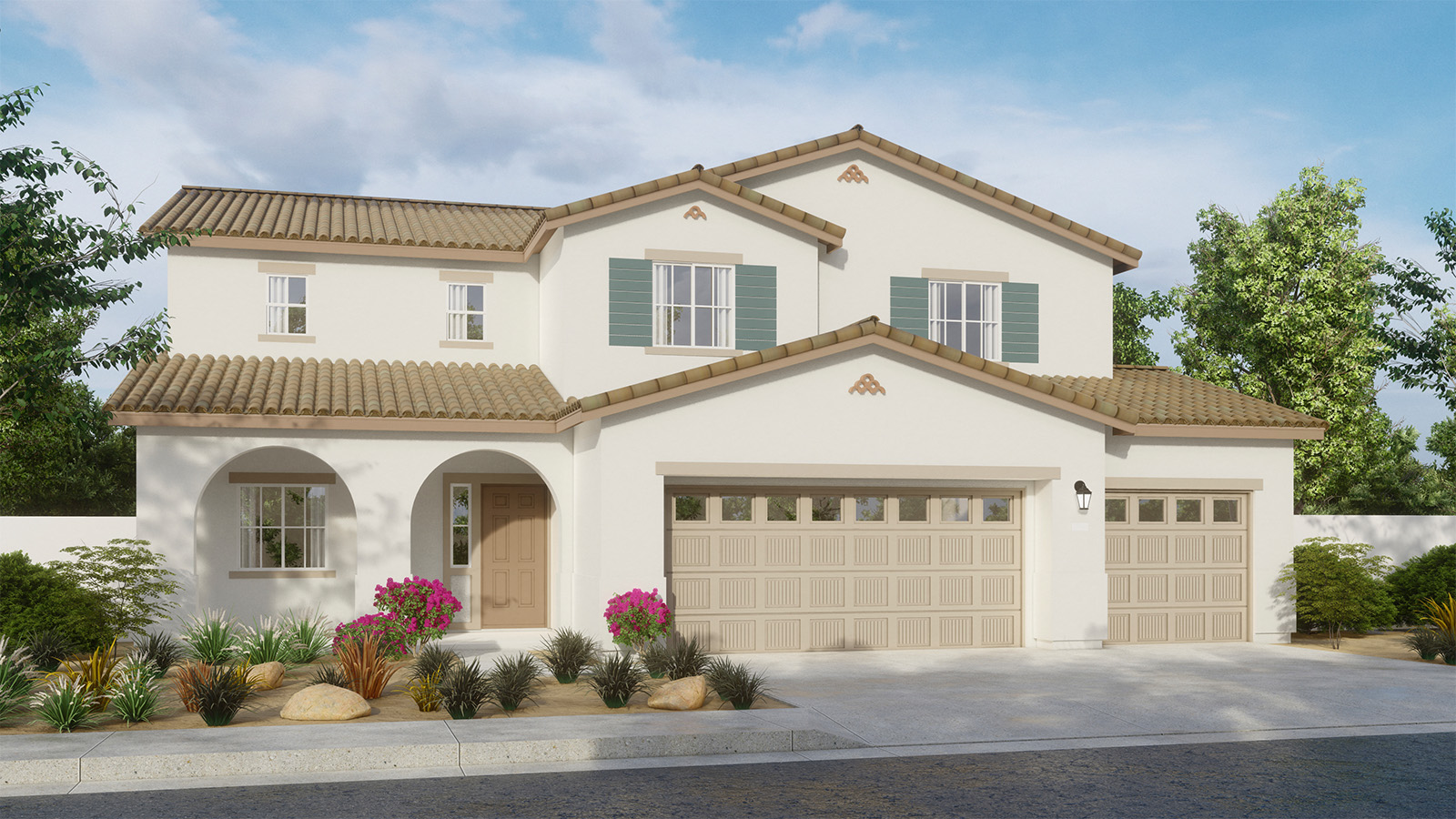 Residence 3015 rendering with exterior elevation A