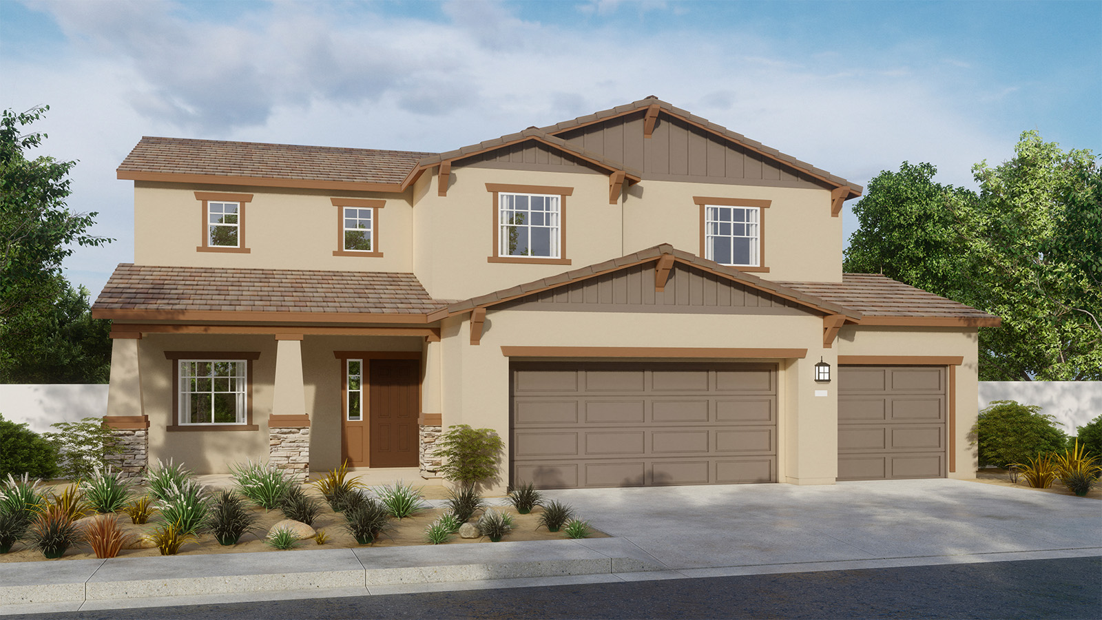 Residence 3015 rendering with exterior elevation C